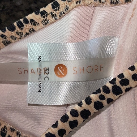 Shade & Shore Tan And Black Leopard Print Underwire Bikini Top - Picture 4 of 4